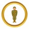 Soviet uniform of World War II vector icon