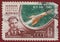 SOVIET UNION - CIRCA 1961: Stamp printed in USSR shows second Soviet cosmonaut German Titov and spaceship Vostok 2, circa 1961