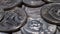 Soviet Union coins. Stack of coins representing success riches and wealth