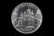 Soviet Union five jubilee rubles with the image of the Blagoveshchensky Cathedral isolated on black