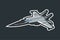 Soviet Union and Russian fighter jet icon