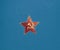 Soviet ussr star on blue