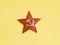 Soviet ussr star on yellow