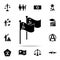 Soviet and working flag icon. Detailed set of communism and socialism icons. Premium graphic design. One of the collection icons