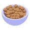 Soy bean bowl icon isometric vector. Soybean milk