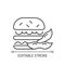 Soy burger linear icon