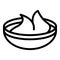 Soy cream icon outline vector. Soya food