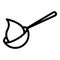 Soy cream spoon icon outline vector. Food soya