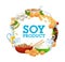 Soy food products, soybean protein vegan nutrition