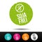 Soy free Badge with Icon - Sojafrei Stempel mit Icon - Eps10 Vektor Button.