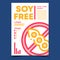 Soy Free Food Creative Advertising Banner Vector