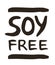 Soy free hand drawn isolated label