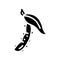 soy leaf glyph icon vector illustration