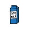 Soy milk doodle icon, vector illustration