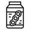 Soy milk pack icon outline vector. Soya food