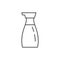 Soy sauce in bottle editable outline icon - pixel perfect symbol of liquid condiment for Chinese or Japanese cuisine.