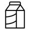 Soy tetrapack milk icon outline vector. Food soya