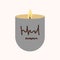 Soy wax candles flat element. Home decorative natural candles.