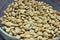 Soybean Glass bowl on a black background