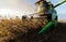 Soybean harvest in autumn