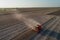 Soybean harvest shoot from drone