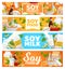 Soybean healthy food products vector banner