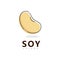 Soybean Logo vector template design. Healthy Food simple vector illustration