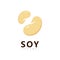 Soybean Logo vector template design. Healthy Food simple vector illustration