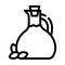 Soybean oil line icon vector symbol illustration