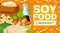 Soybean products and soy food, vector