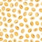 Soybean vector cartoon seamless pattern for template farmer market design, label and packing