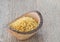 Soybean,Wooden bowls on wooden floor.