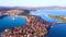 Sozopol, Bulgaria - Aerial view of Black Sea and antique Apollonia