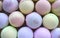 Spa bath balls pattern background. Aromatherapy concept for healthcare or beauty skincare