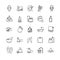 Spa and beauty outline icons