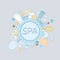 Spa blue logotype concept for spa