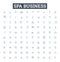 Spa business vector line icons set. Spa, Business, Relaxation, Massage, Beauty, Aesthetic, Facial illustration outline