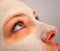 Spa clay mask on a woman\'s face