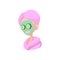 Spa facial clay mask cartoon icon