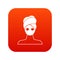 Spa facial clay mask icon digital red