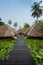 Spa hut in lotus pool