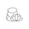 Spa icon vector. spa pebbles stone icon lotus icon