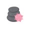 Spa icon vector. spa pebbles stone icon lotus icon