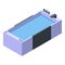 Spa jacuzzi icon, isometric style