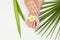 Spa manicure background with Beautiful female hands