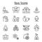 Spa, Massage, Aroma therapy icon set in thin line style