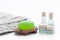 Spa Package with aloe vera soap, towel and lotion bottles