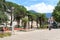 Spa promenade and palm trees in Merano, South Tyrol