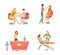 Spa Salon Manicure and Epilation Icons Set Vector