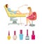 Spa Salon Pedicure Procedures Icons Set Vector
